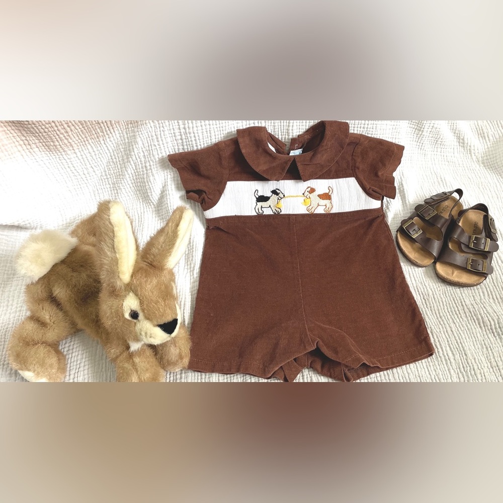BabyBoy Smock-12 Months-Puppy Dogs 🐶